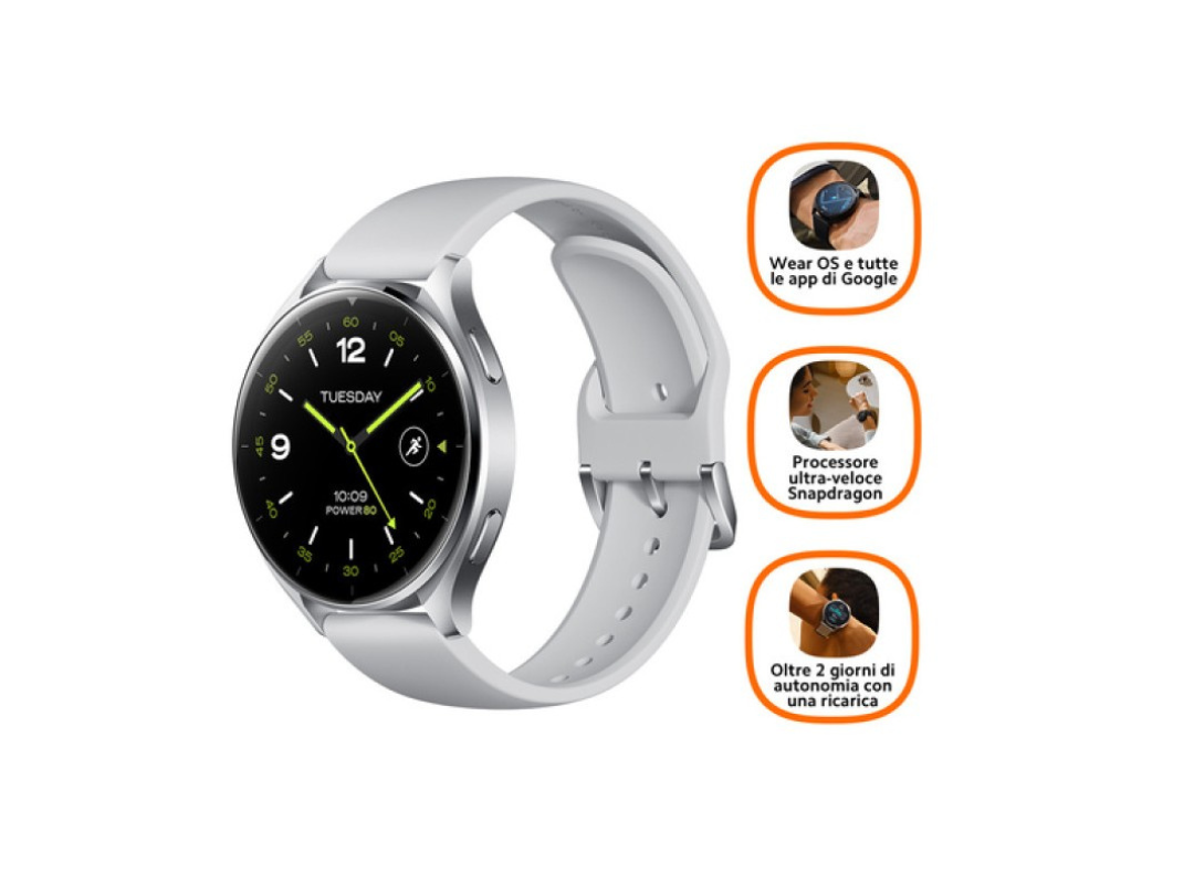 ساعة Xiaomi Watch 2 حافظة فضية مع حزام رمادي من مادة TPU ساعة Xiaomi Watch 2 حافظة فضية مع حزام رمادي من مادة TPU